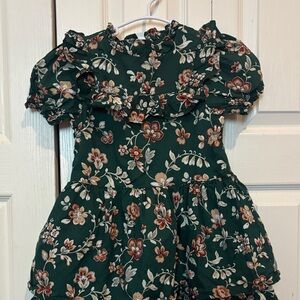 Janie and Jack Green Floral Dress